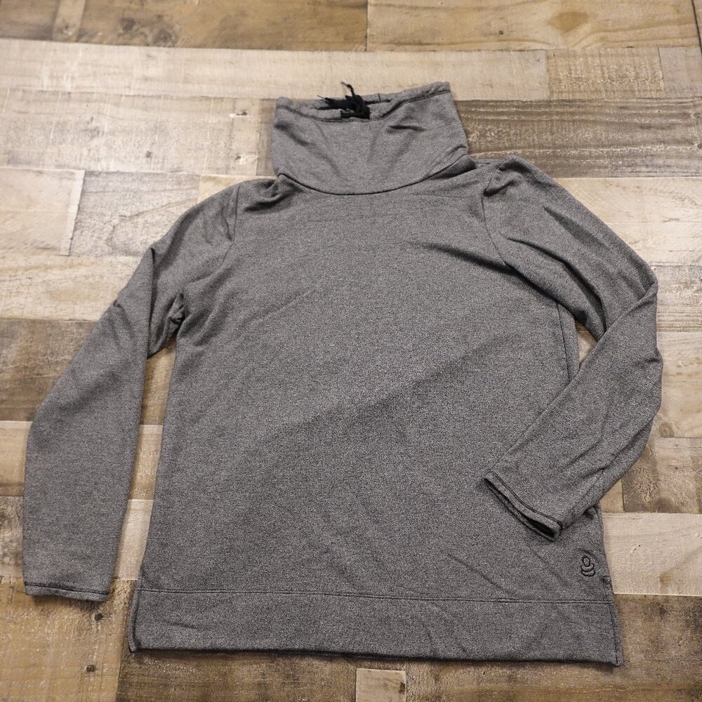 Cuddl Duds cowl neck longsleeve sweatshirt women's large heather charcoal‎